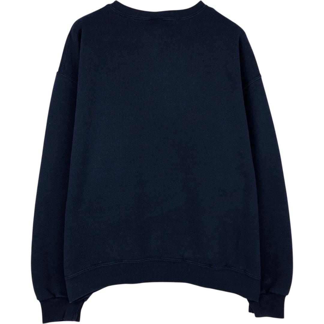 90'S Russell plain blank sweatshirt, sweatshirt, men's XL size, vintage cotton navy blue type Vintage Second Hand