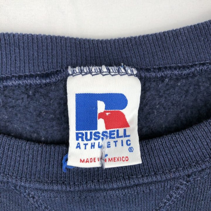 90'S Russell plain blank sweatshirt, sweatshirt, men's XL size, vintage cotton navy blue type Vintage Second Hand