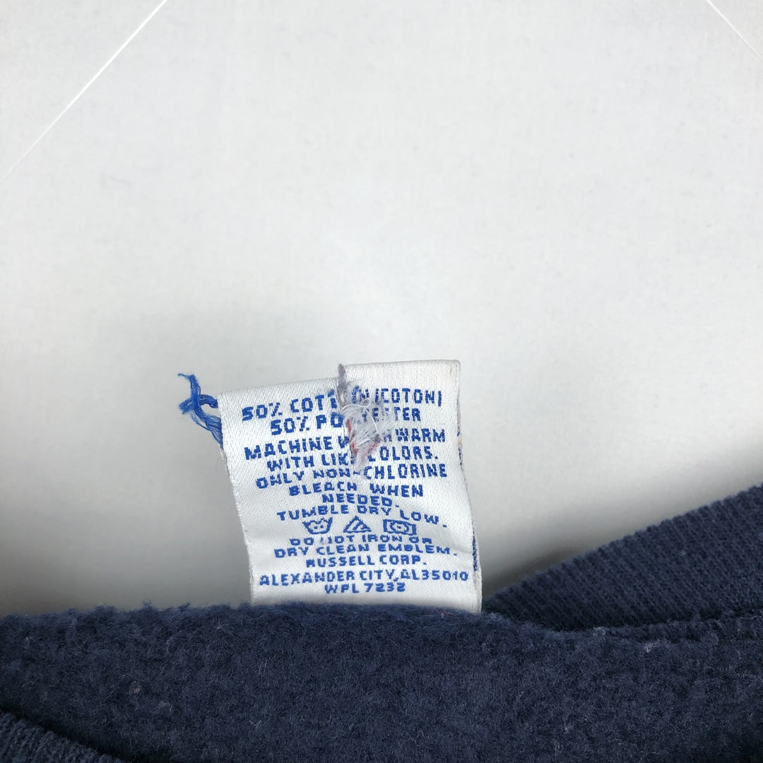 90'S Russell plain blank sweatshirt, sweatshirt, men's XL size, vintage cotton navy blue type Vintage Second Hand