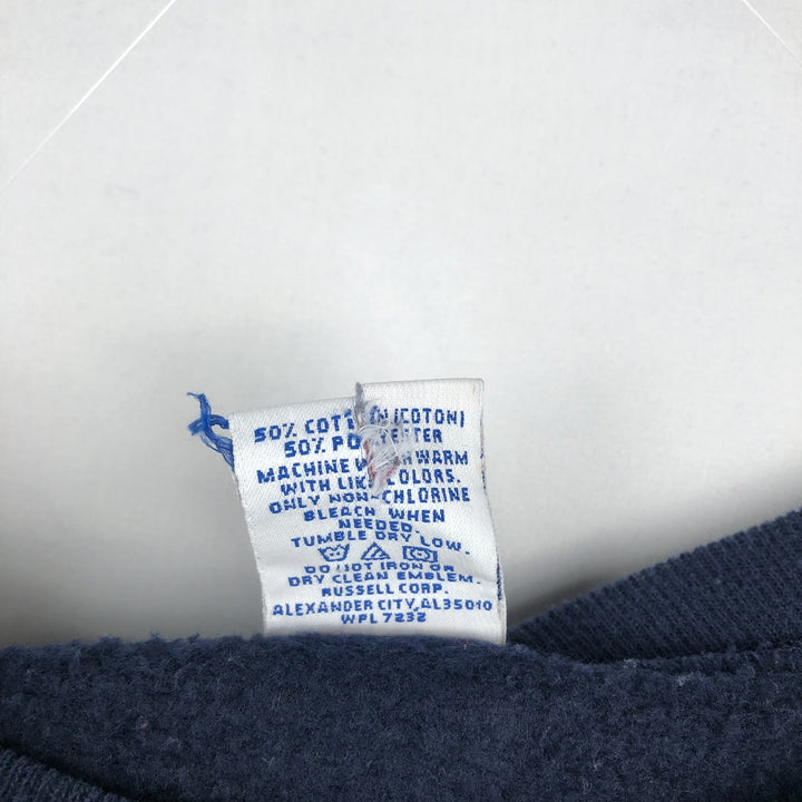 90'S Russell plain blank sweatshirt, sweatshirt, men's XL size, vintage cotton navy blue type Vintage Second Hand