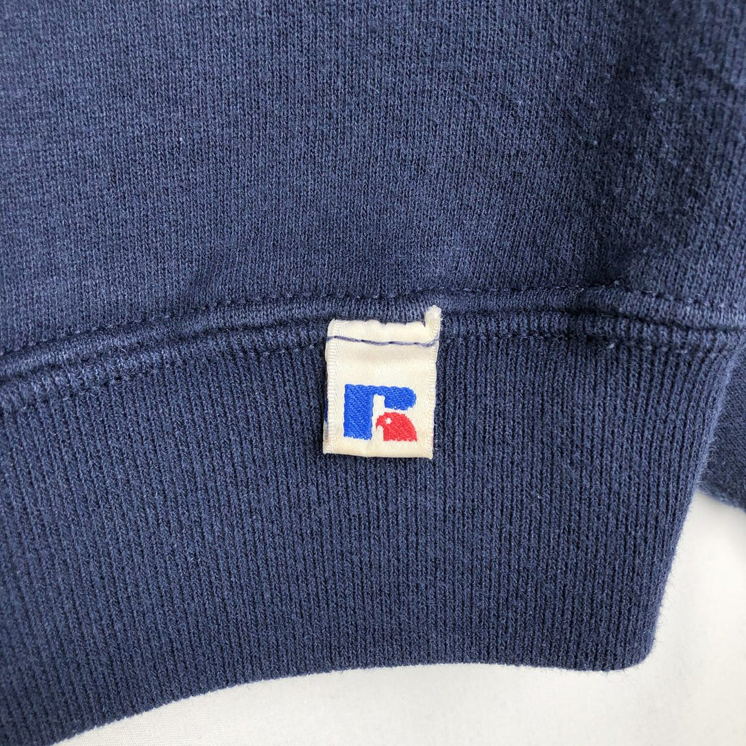 90'S Russell plain blank sweatshirt, sweatshirt, men's XL size, vintage cotton navy blue type Vintage Second Hand