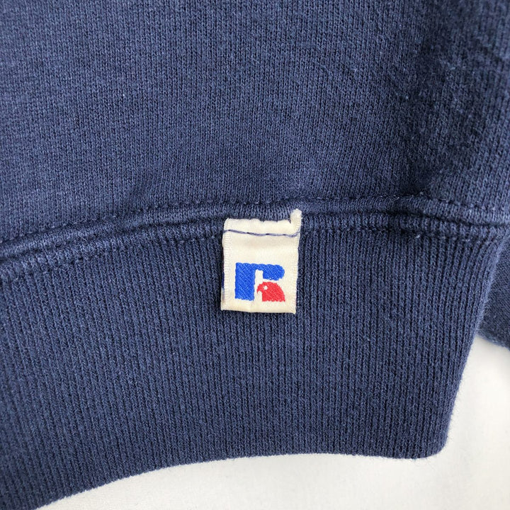 90'S Russell plain blank sweatshirt, sweatshirt, men's XL size, vintage cotton navy blue type Vintage Second Hand