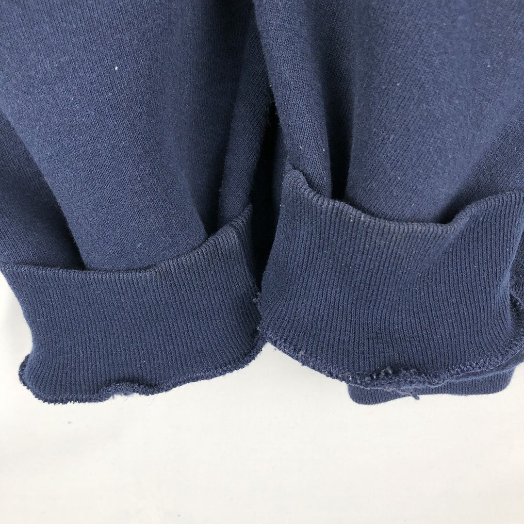 90'S Russell plain blank sweatshirt, sweatshirt, men's XL size, vintage cotton navy blue type Vintage Second Hand