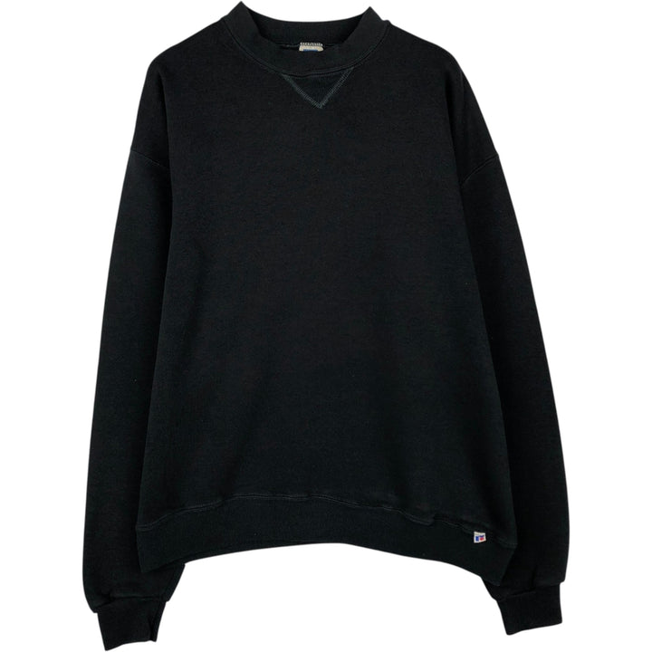80s-90'S Russell plain blank sweatshirt, sweatshirt, made in USA, men's size L, vintage polyester black type Vintage Second Hand