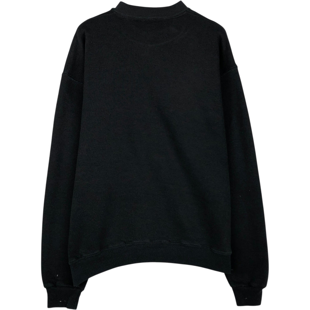 80s-90'S Russell plain blank sweatshirt, sweatshirt, made in USA, men's size L, vintage polyester black type Vintage Second Hand