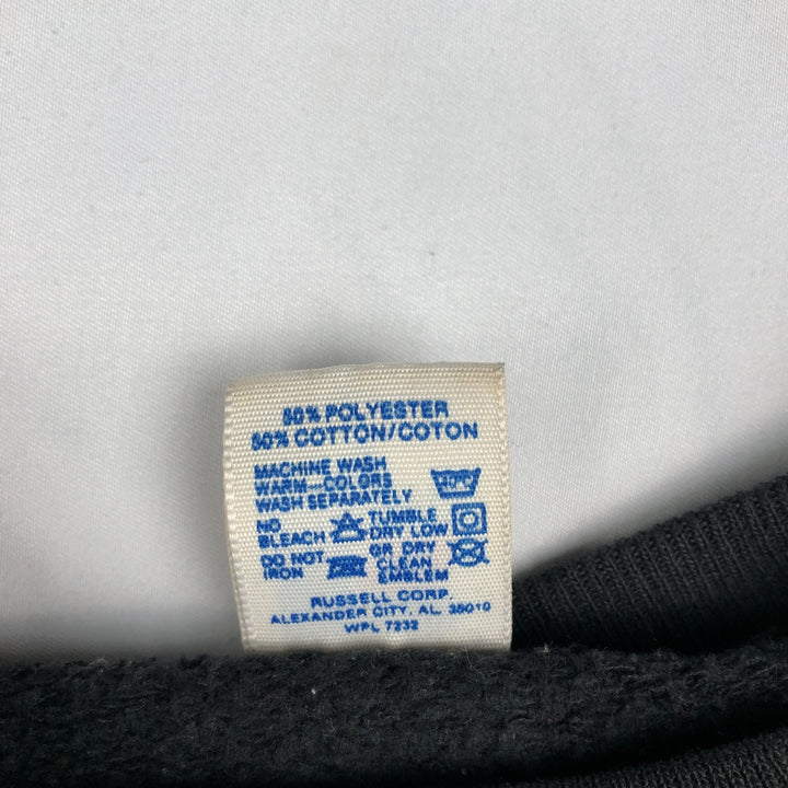 80s-90'S Russell plain blank sweatshirt, sweatshirt, made in USA, men's size L, vintage polyester black type Vintage Second Hand