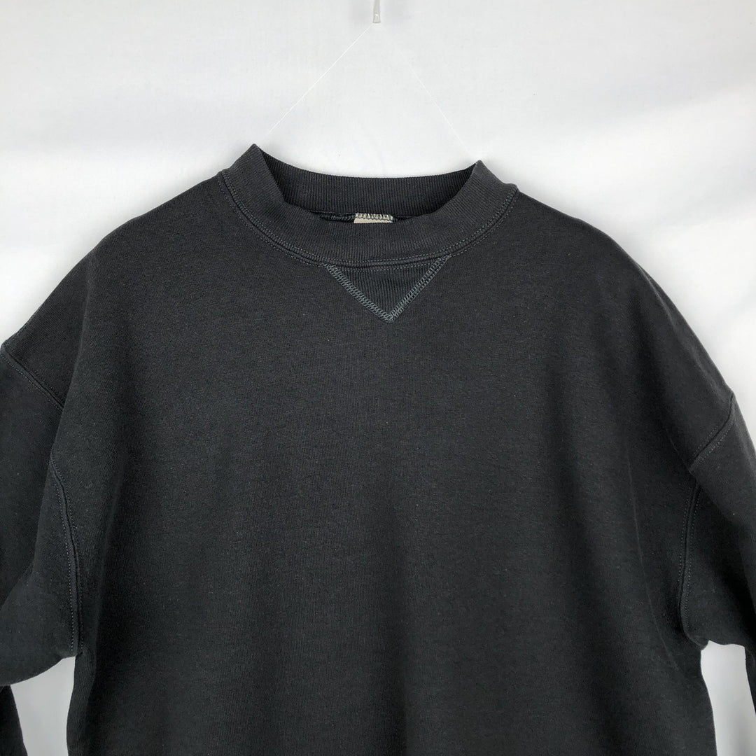 80s-90'S Russell plain blank sweatshirt, sweatshirt, made in USA, men's size L, vintage polyester black type Vintage Second Hand