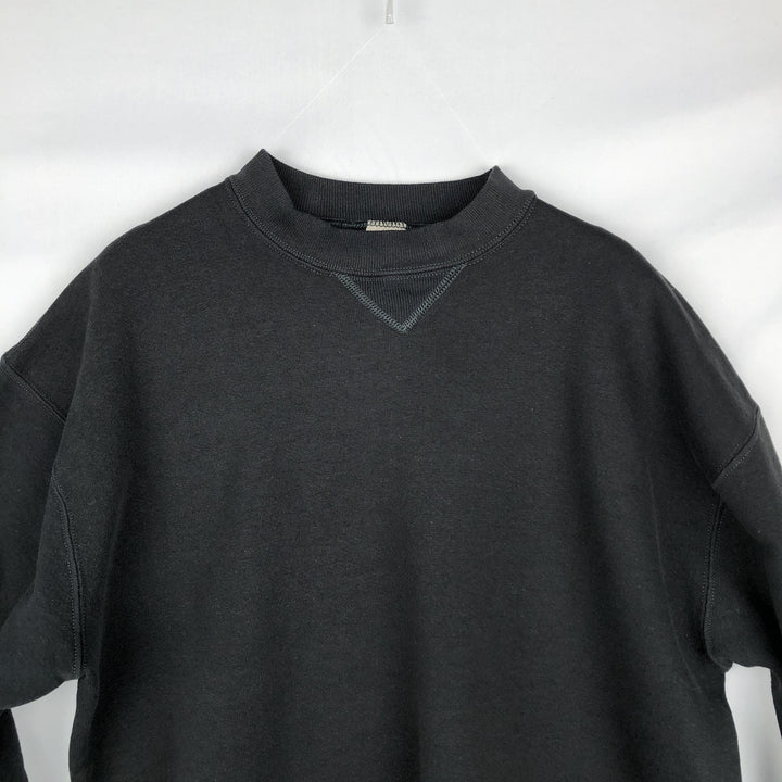 80s-90'S Russell plain blank sweatshirt, sweatshirt, made in USA, men's size L, vintage polyester black type Vintage Second Hand