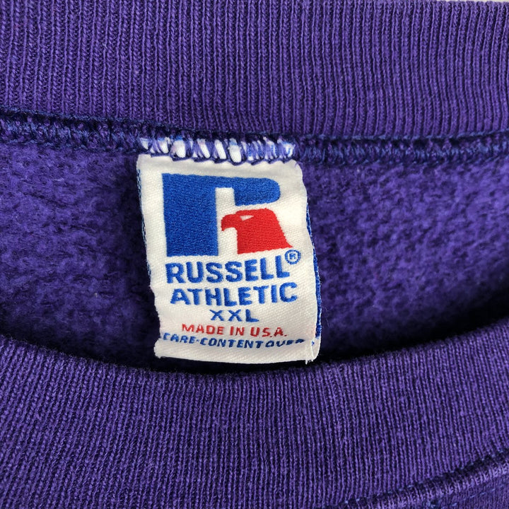 90'S Russell plain blank sweatshirt, sweatshirt, made in USA, men's XXL, vintage cotton purple type Vintage Second Hand