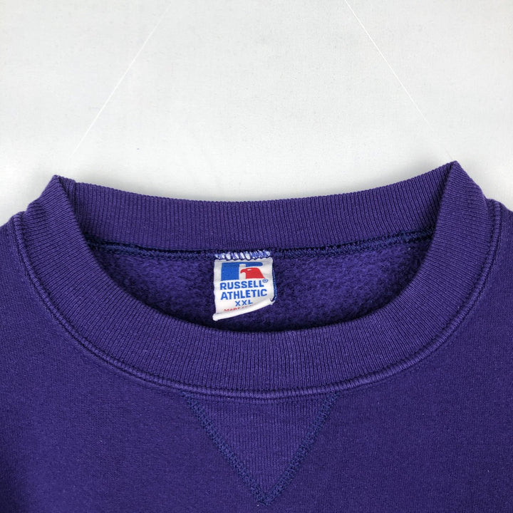 90'S Russell plain blank sweatshirt, sweatshirt, made in USA, men's XXL, vintage cotton purple type Vintage Second Hand