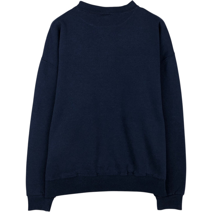 90'S Russell plain blank sweatshirt, sweatshirt, men's XL size, vintage cotton navy blue type Vintage Second Hand