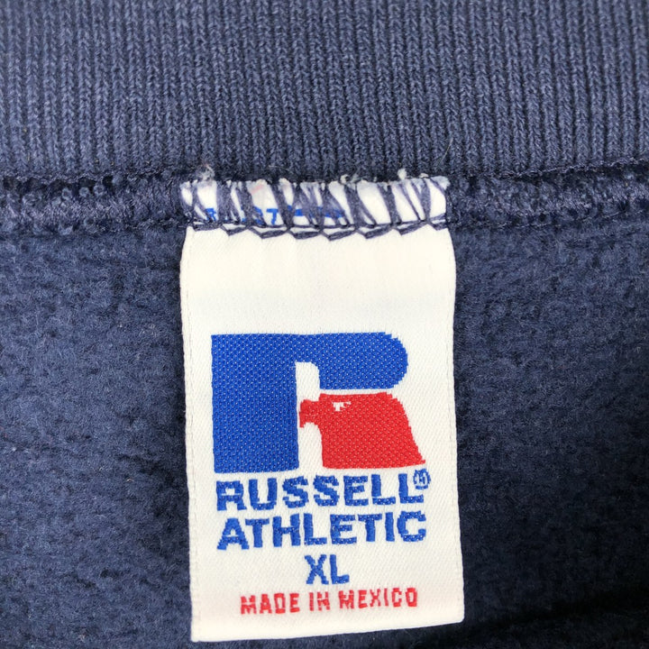 90'S Russell plain blank sweatshirt, sweatshirt, men's XL size, vintage cotton navy blue type Vintage Second Hand