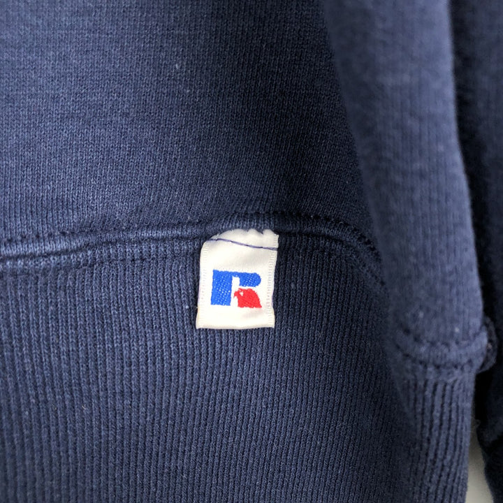 90'S Russell plain blank sweatshirt, sweatshirt, men's XL size, vintage cotton navy blue type Vintage Second Hand