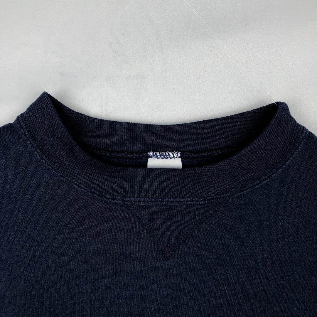 90'S Russell plain blank sweatshirt, sweatshirt, men's XL size, vintage cotton navy blue type Vintage Second Hand