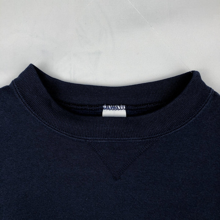 90'S Russell plain blank sweatshirt, sweatshirt, men's XL size, vintage cotton navy blue type Vintage Second Hand
