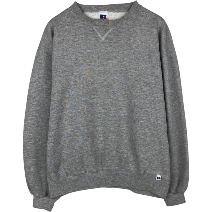 90'S Russell plain blank sweatshirt, sweatshirt, men's size L, vintage polyester gray type Vintage Second Hand