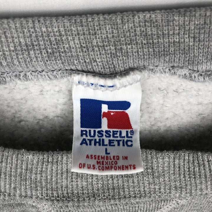 90'S Russell plain blank sweatshirt, sweatshirt, men's size L, vintage polyester gray type Vintage Second Hand