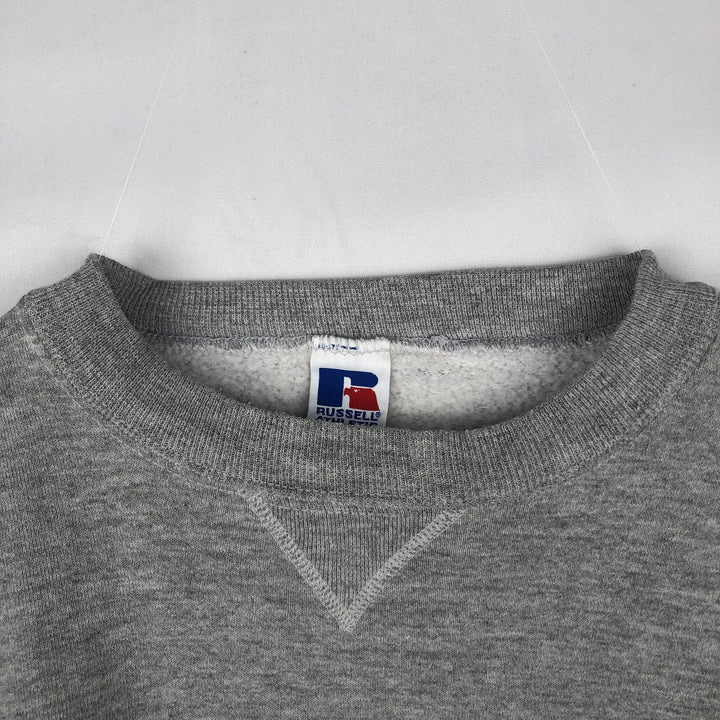90'S Russell plain blank sweatshirt, sweatshirt, men's size L, vintage polyester gray type Vintage Second Hand