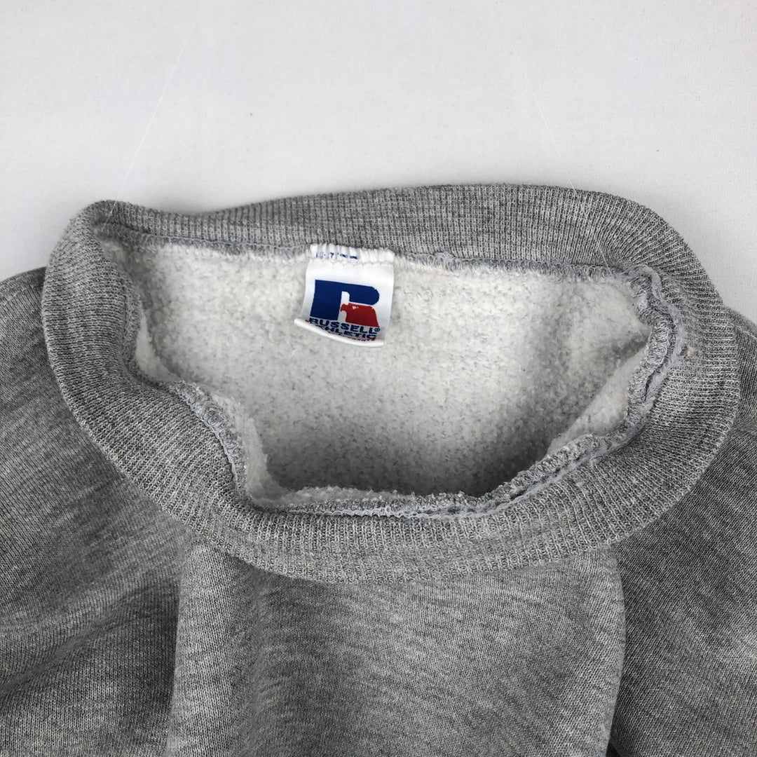 90'S Russell plain blank sweatshirt, sweatshirt, men's size L, vintage polyester gray type Vintage Second Hand