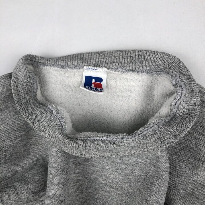 90'S Russell plain blank sweatshirt, sweatshirt, men's size L, vintage polyester gray type Vintage Second Hand