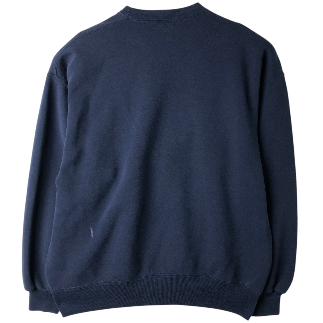 90'S Russell plain blank sweatshirt, sweatshirt, made in USA, men's XL size, vintage cotton navy blue type Vintage Second Hand