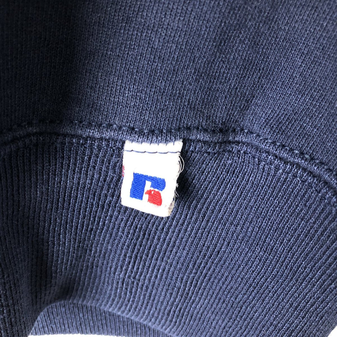 90'S Russell plain blank sweatshirt, sweatshirt, made in USA, men's XL size, vintage cotton navy blue type Vintage Second Hand