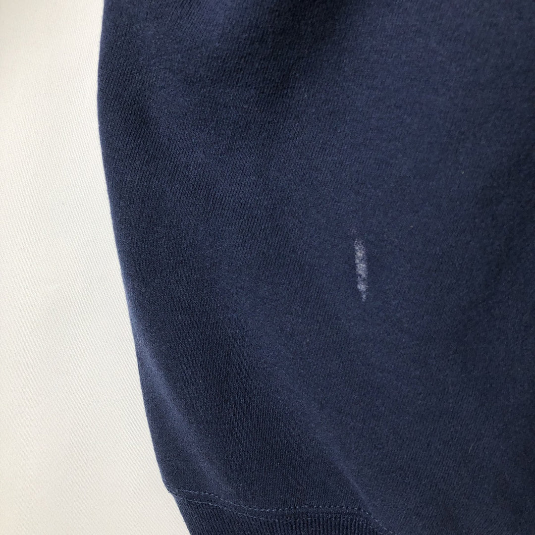 90'S Russell plain blank sweatshirt, sweatshirt, made in USA, men's XL size, vintage cotton navy blue type Vintage Second Hand