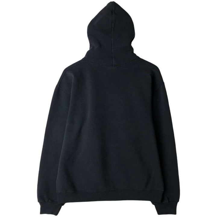 Russell Triple Print College Sweatshirt Pullover Hoodie (Men's Size M) cotton black type Vintage Second Hand