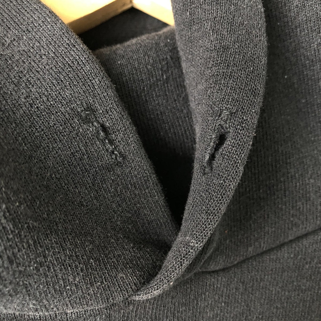 Russell Triple Print College Sweatshirt Pullover Hoodie (Men's Size M) cotton black type Vintage Second Hand