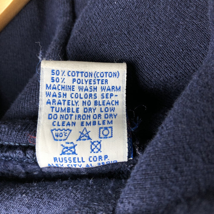 90'S Russell Penn State College Sweatshirt Pullover Hoodie, Made in USA, Men's XXL equivalent, Vintage cotton Navy blue Vintage Second Hand