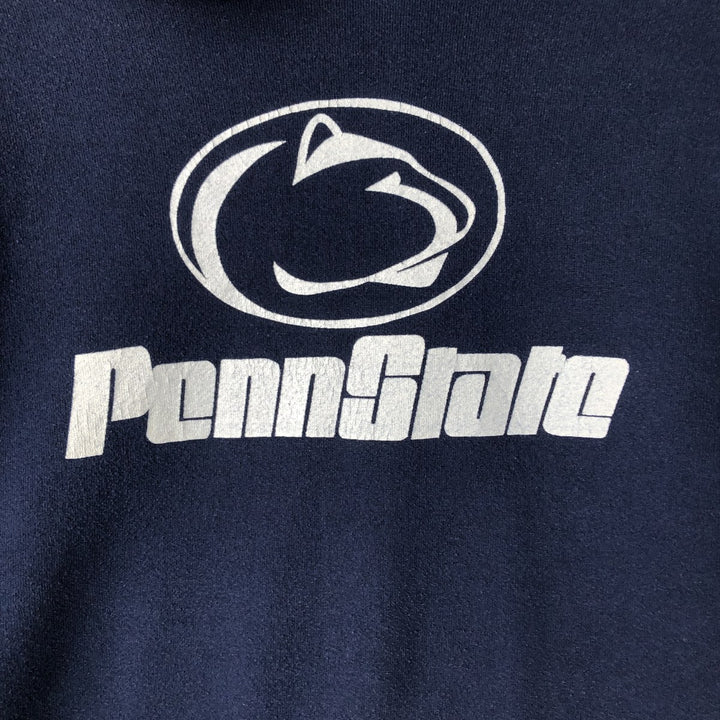 90'S Russell Penn State College Sweatshirt Pullover Hoodie, Made in USA, Men's XXL equivalent, Vintage cotton Navy blue Vintage Second Hand