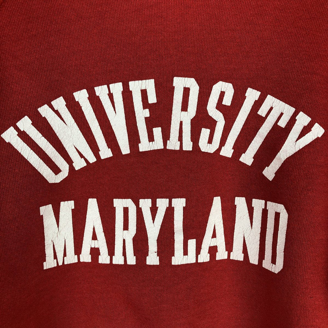 BASSETT-WALKER College Sweatshirt Pullover Hoodie, Made in USA, Men's XL equivalent. polyester red type Vintage Second Hand
