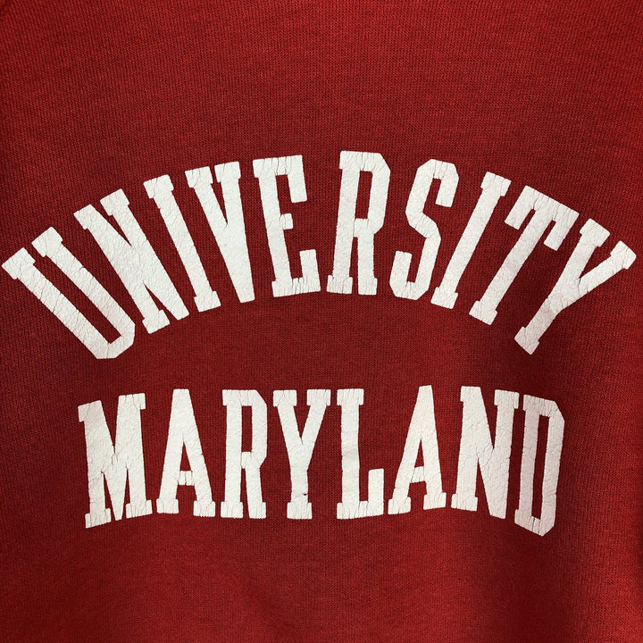 BASSETT-WALKER College Sweatshirt Pullover Hoodie, Made in USA, Men's XL equivalent. polyester red type Vintage Second Hand