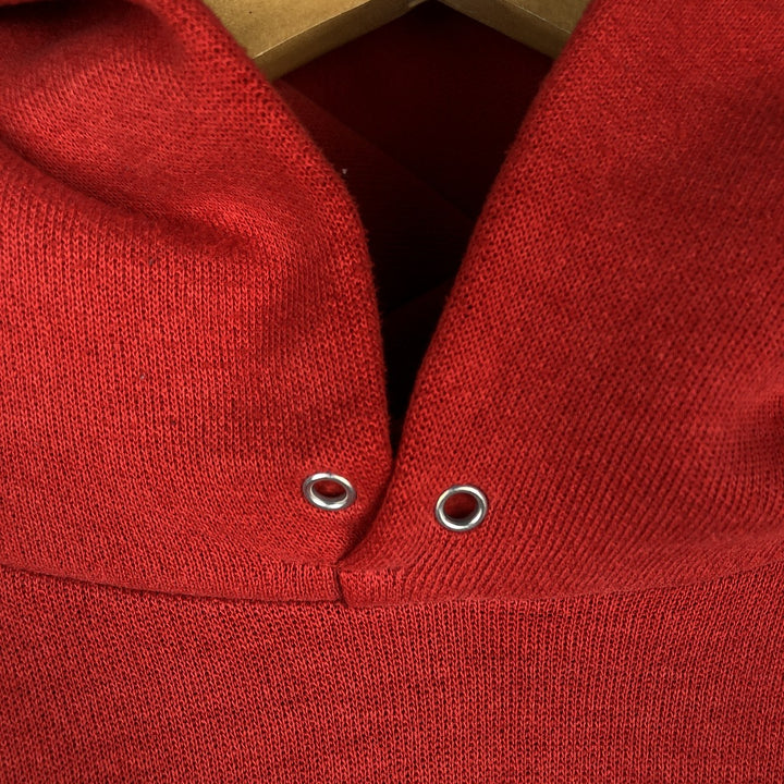 BASSETT-WALKER College Sweatshirt Pullover Hoodie, Made in USA, Men's XL equivalent. polyester red type Vintage Second Hand
