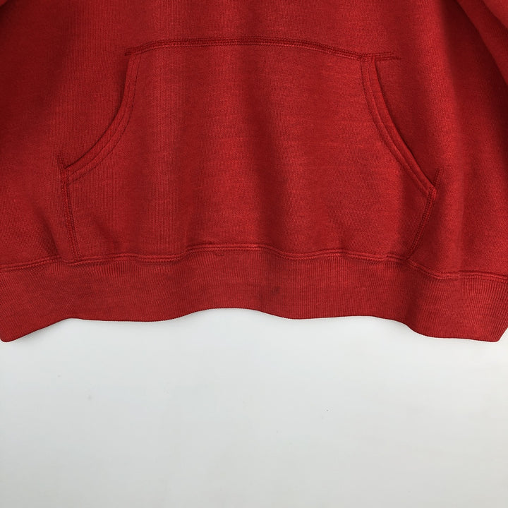 BASSETT-WALKER College Sweatshirt Pullover Hoodie, Made in USA, Men's XL equivalent. polyester red type Vintage Second Hand