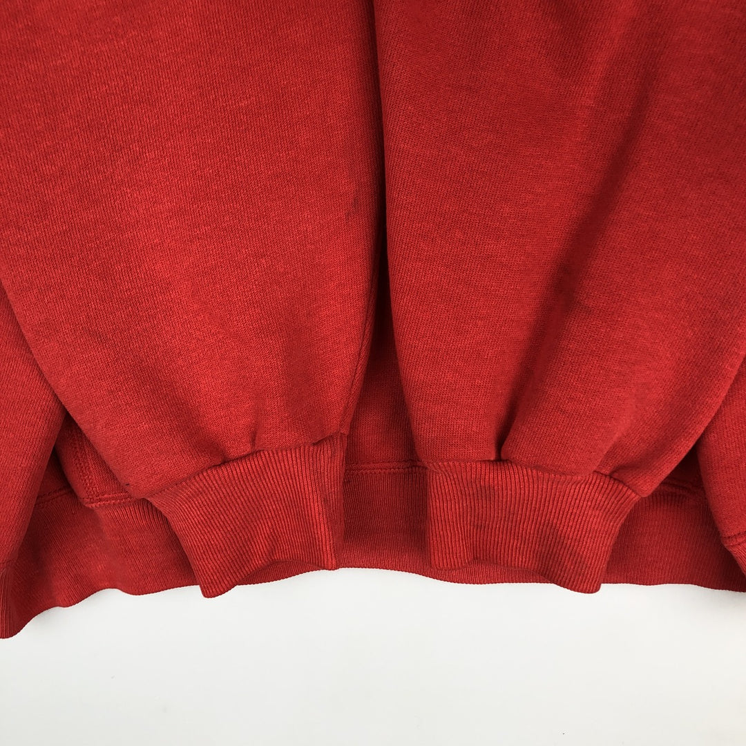 BASSETT-WALKER College Sweatshirt Pullover Hoodie, Made in USA, Men's XL equivalent. polyester red type Vintage Second Hand