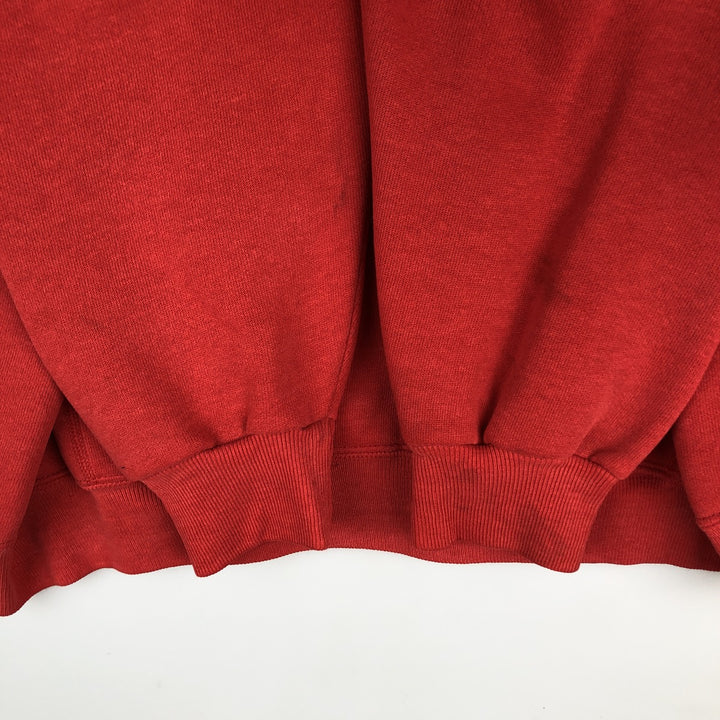 BASSETT-WALKER College Sweatshirt Pullover Hoodie, Made in USA, Men's XL equivalent. polyester red type Vintage Second Hand