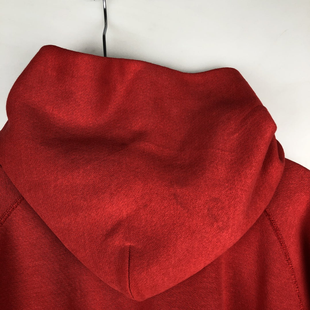 BASSETT-WALKER College Sweatshirt Pullover Hoodie, Made in USA, Men's XL equivalent. polyester red type Vintage Second Hand