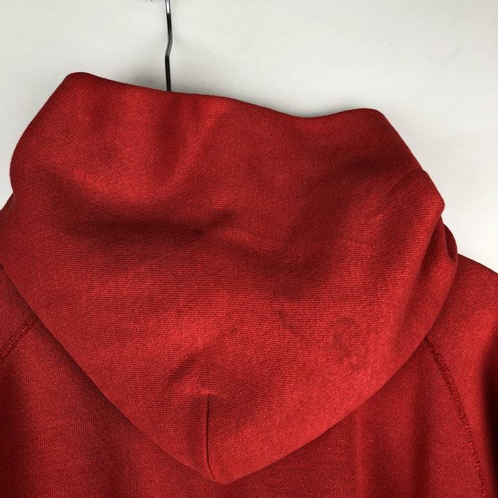 BASSETT-WALKER College Sweatshirt Pullover Hoodie, Made in USA, Men's XL equivalent. polyester red type Vintage Second Hand