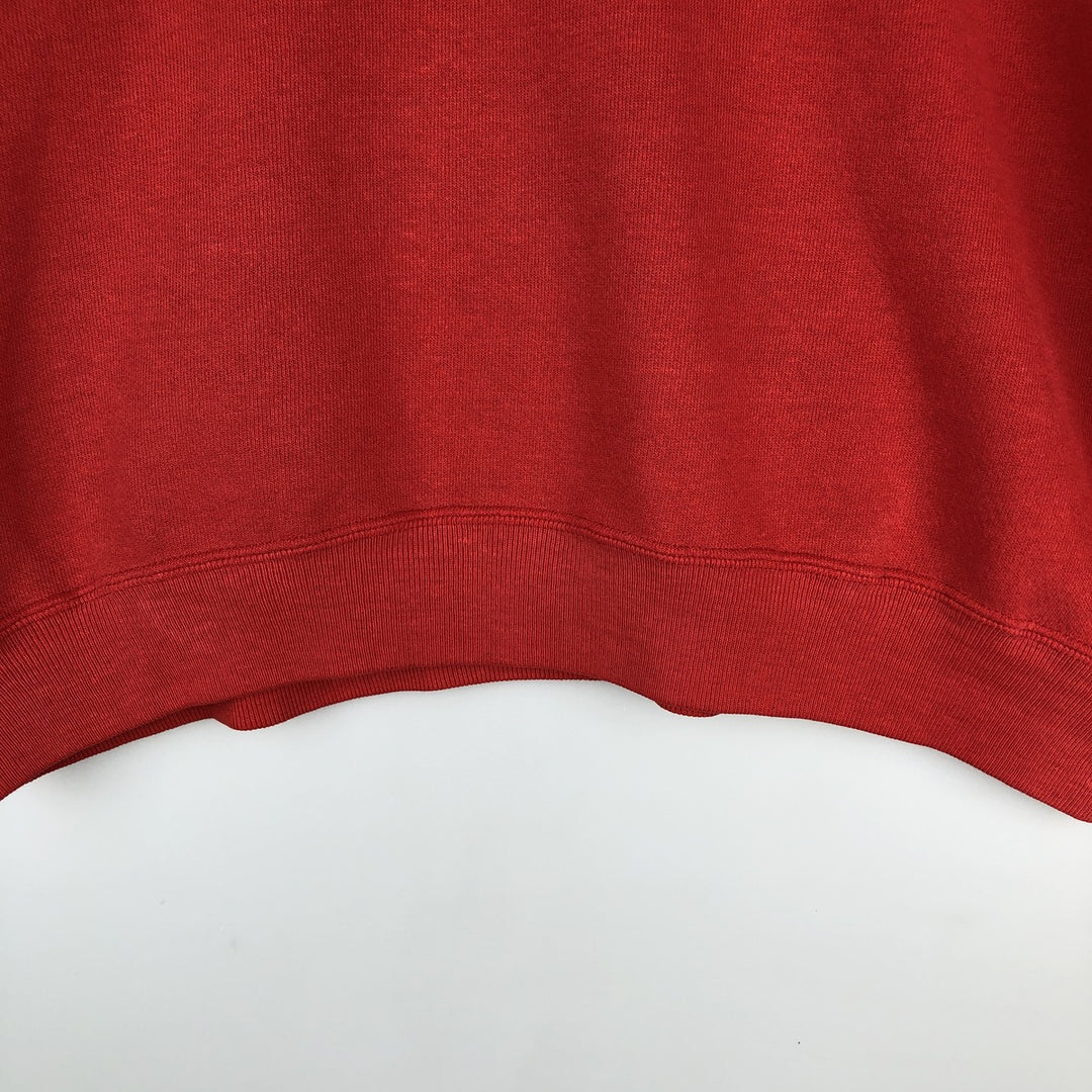BASSETT-WALKER College Sweatshirt Pullover Hoodie, Made in USA, Men's XL equivalent. polyester red type Vintage Second Hand