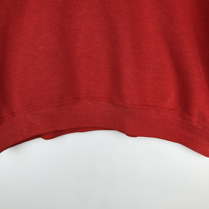 BASSETT-WALKER College Sweatshirt Pullover Hoodie, Made in USA, Men's XL equivalent. polyester red type Vintage Second Hand