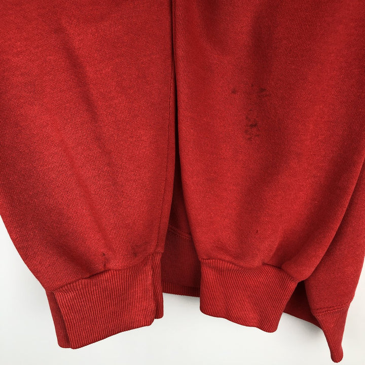 BASSETT-WALKER College Sweatshirt Pullover Hoodie, Made in USA, Men's XL equivalent. polyester red type Vintage Second Hand