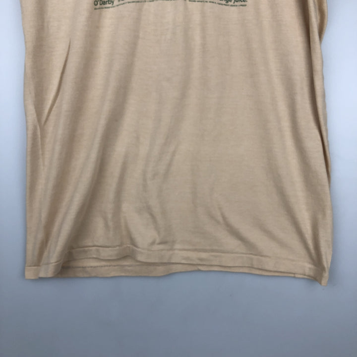 80s-90'S SNEAKERS RISH HURRICANE Irish Hurricane Advertising T-Shirt, Made in USA, Men's XL equivalent, Vintage polyester Beige type Vintage Second Hand