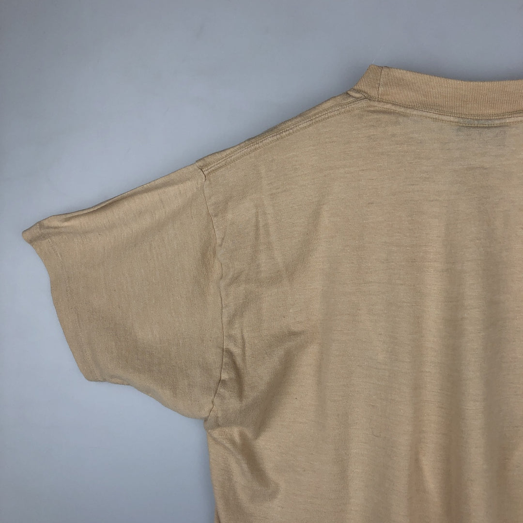 80s-90'S SNEAKERS RISH HURRICANE Irish Hurricane Advertising T-Shirt, Made in USA, Men's XL equivalent, Vintage polyester Beige type Vintage Second Hand