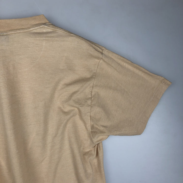 80s-90'S SNEAKERS RISH HURRICANE Irish Hurricane Advertising T-Shirt, Made in USA, Men's XL equivalent, Vintage polyester Beige type Vintage Second Hand