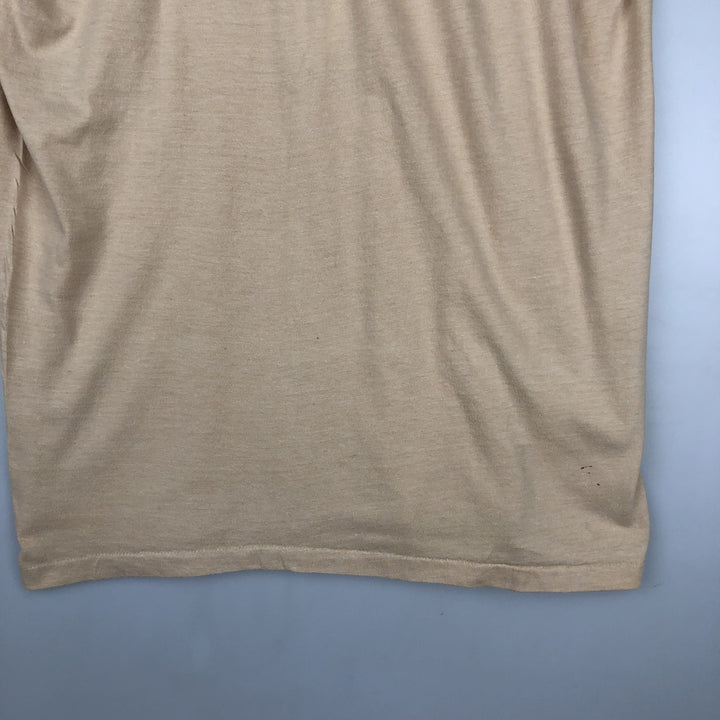 80s-90'S SNEAKERS RISH HURRICANE Irish Hurricane Advertising T-Shirt, Made in USA, Men's XL equivalent, Vintage polyester Beige type Vintage Second Hand