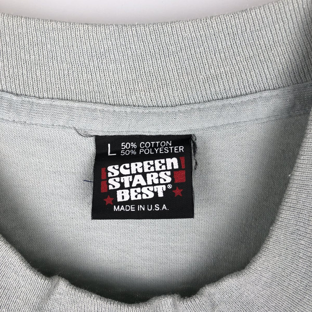 90'S Screen Stars MAPCOM Advertising T-Shirt, Made in USA, Men's Size L (approx.), Vintage cotton gray type Vintage Second Hand