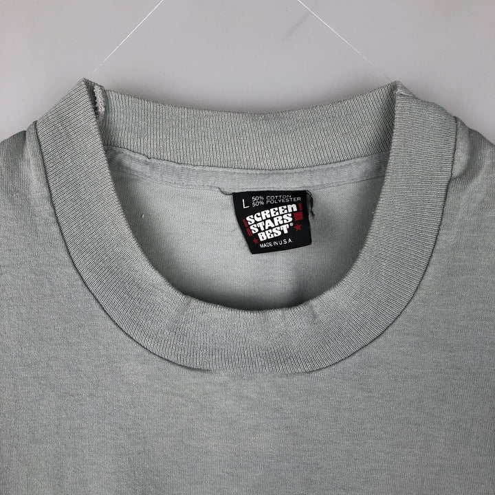 90'S Screen Stars MAPCOM Advertising T-Shirt, Made in USA, Men's Size L (approx.), Vintage cotton gray type Vintage Second Hand