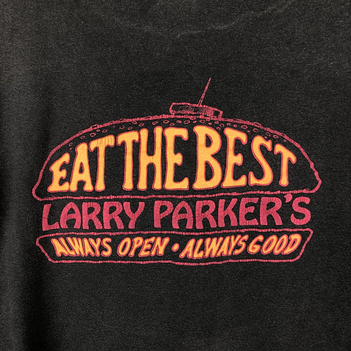 Larry Parker's advertising t-shirt, men's size M equivalent, vintage. unclear black type Vintage Second Hand