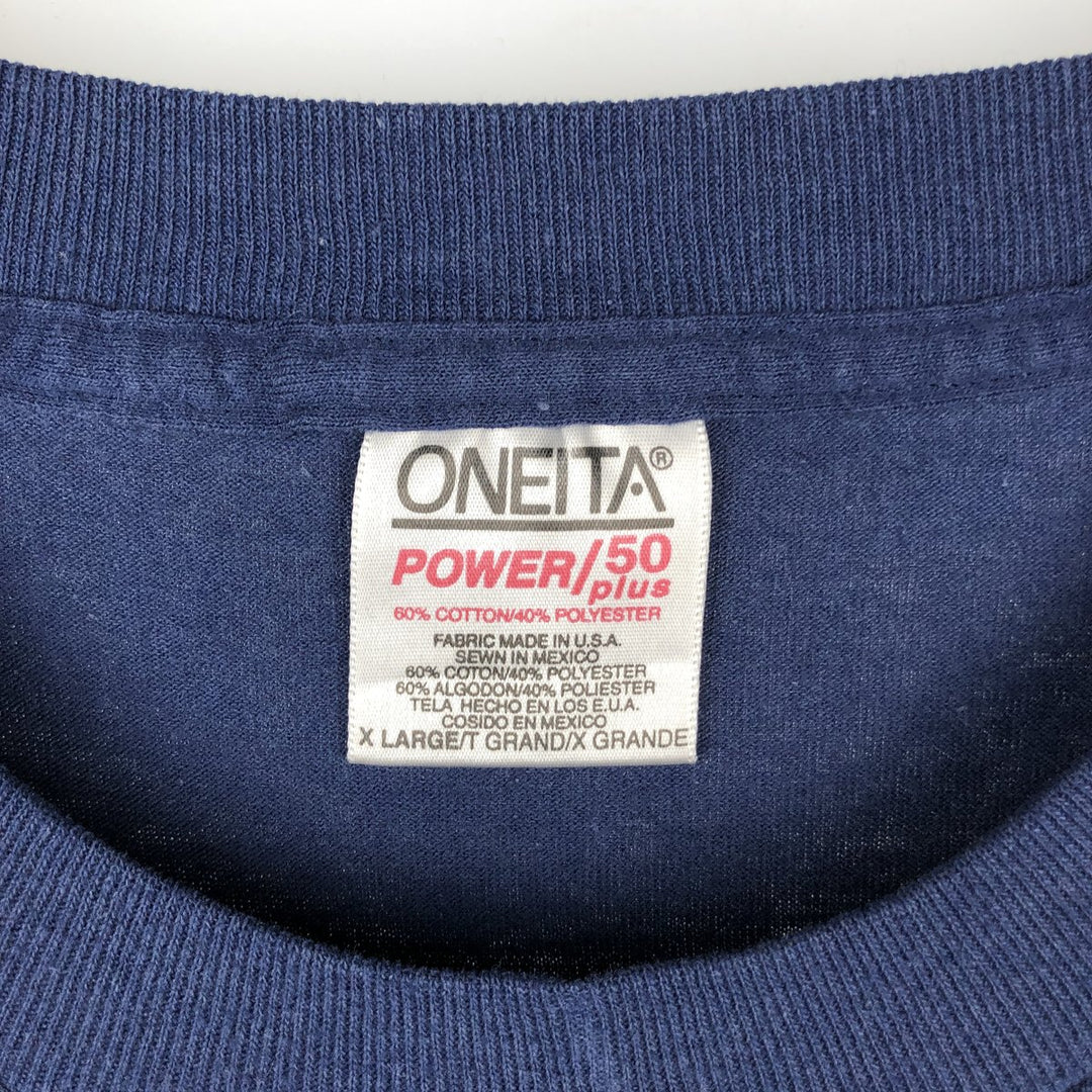 90'S Onita Continental Express Advertising T-Shirt, Men's XL equivalent, Vintage cotton navy blue type Vintage Second Hand